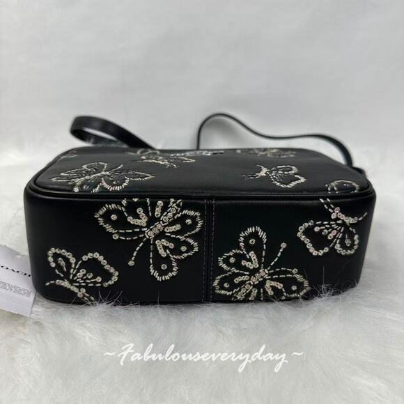 COACH Jamie Camera Bag Crossbody with Butterfly Print in Leather/Black CCK90 NWT - Picture 6 of 8